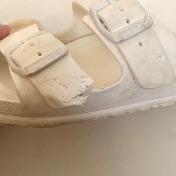 Birkenstock Arizona White EVA 2 Strap Slide Sandals Size 36 (US 5-5.5) - Picture 9 of 9